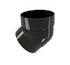 Колено трубы 45 град. ПВХ GL черное (RAL 9005)
